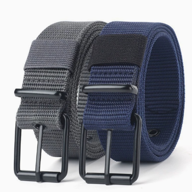 Ceinture en cuir à boucle ardillon en toile poreuse pour hommes, ceinture de sport d'extérieur, ceinture à œillets tendance pour femmes, ceinture pour jeans pour hommes et femmes