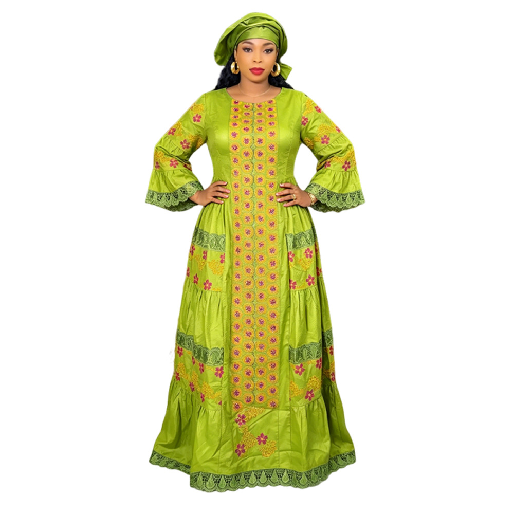 Robes longues de soirée africaines pour femmes 2026, grande taille, robe de luxe en bazin riche brodée, élégante robe de soirée de mariage musulmane