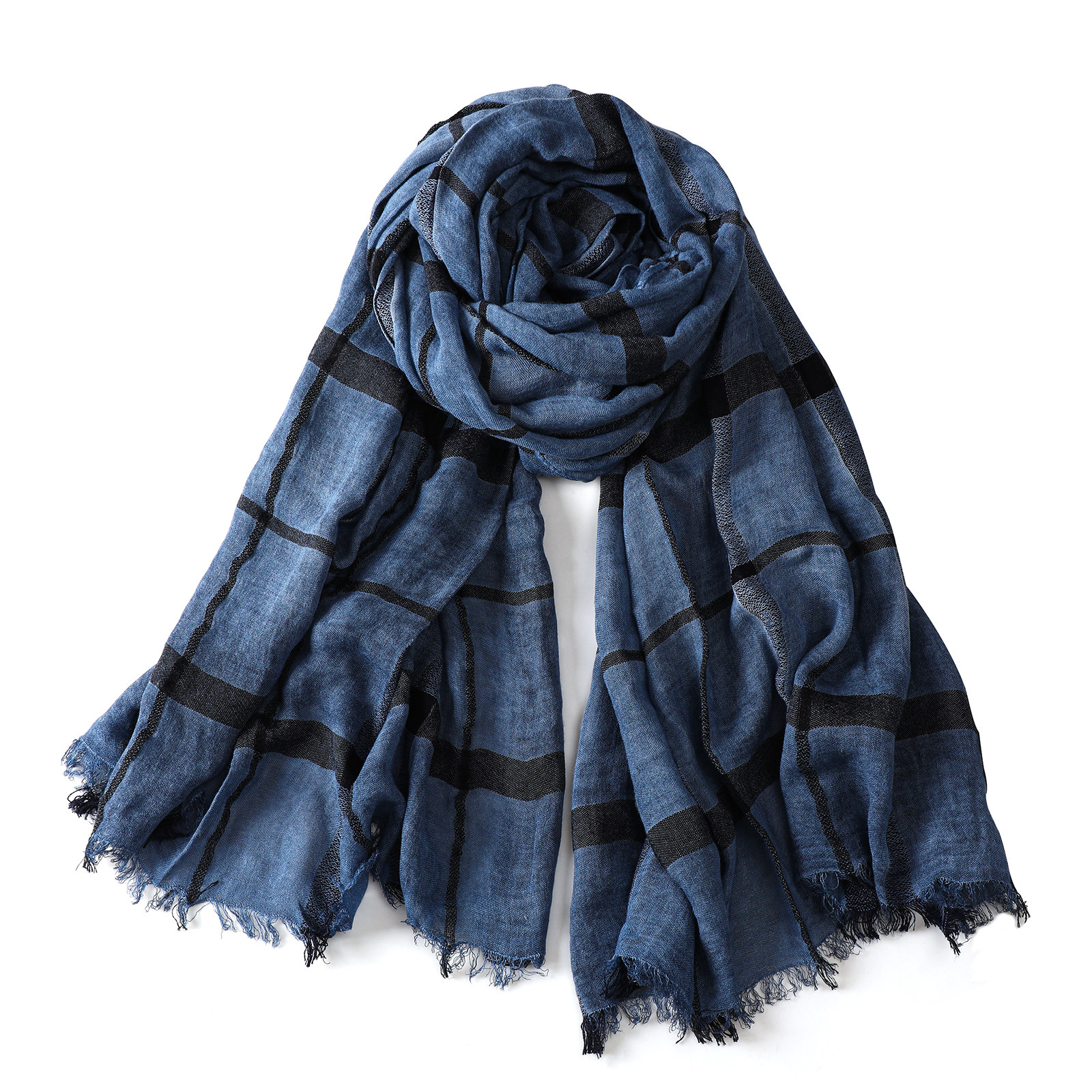 Mode Plaid coton lin hommes foulards automne hiver chaud hommes écharpe courte gland Bufanda mâle accessoires Pashmina châle