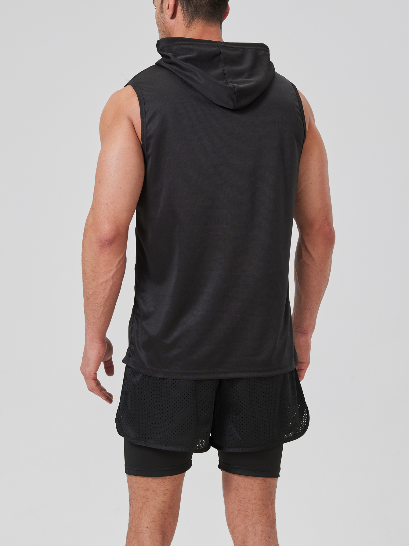 [Taille américaine] T-Shirt de gymnastique à séchage rapide sport Streetwear mode sweat à capuche T-Shirt noir 2025 été manches courtes haut t-shirts T-Shirt