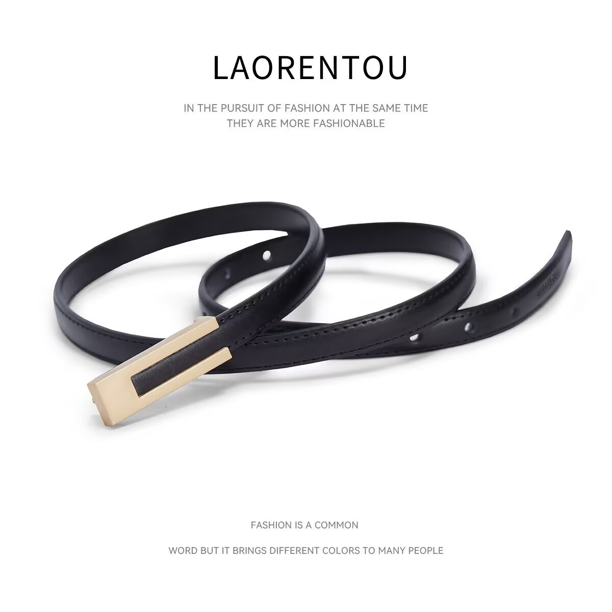 Ceinture en cuir de vachette pour femmes ; Ceinture fine pour la taille ; Décoration polyvalente ; Robe amincissante ; Accessoire de costume ; Ceinture pour femmes