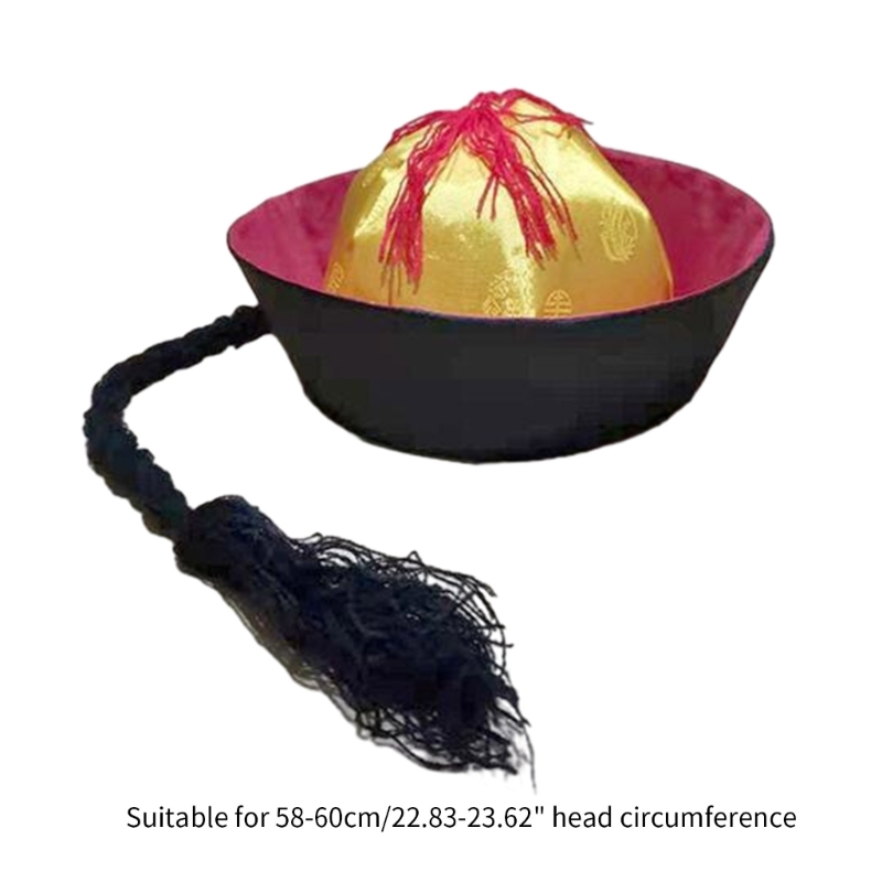 Chapeau d'eunuque chinois Costume traditionnel Chapeaux pour hommes et femmes
