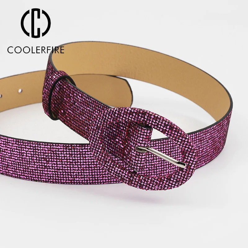 Ceinture pour femme, ceinture de taille en PU doré scintillant, style décontracté, haute qualité, pour femme, AL103