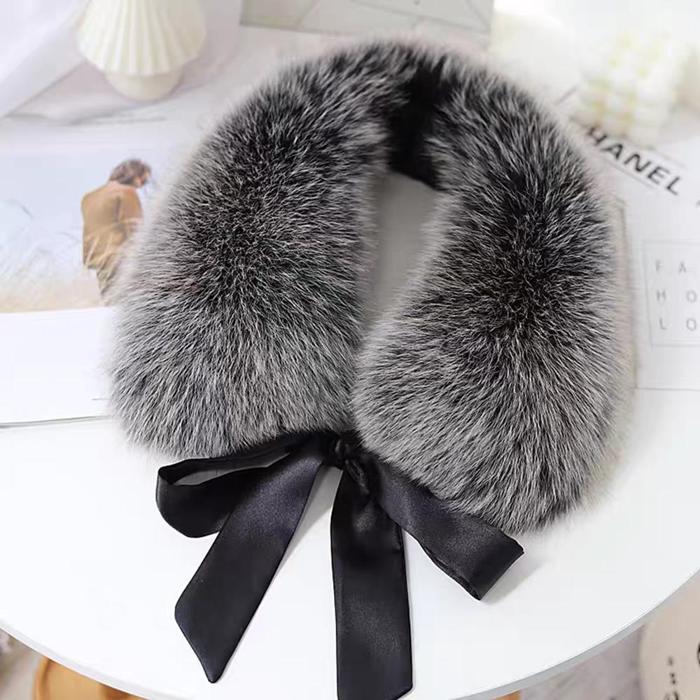Hiver cou plus chaud col de fourrure de raton laveur fourrure écharpe femmes manteau capuche décor luxe col de fourrure pour manteau mode chaud manteau châle