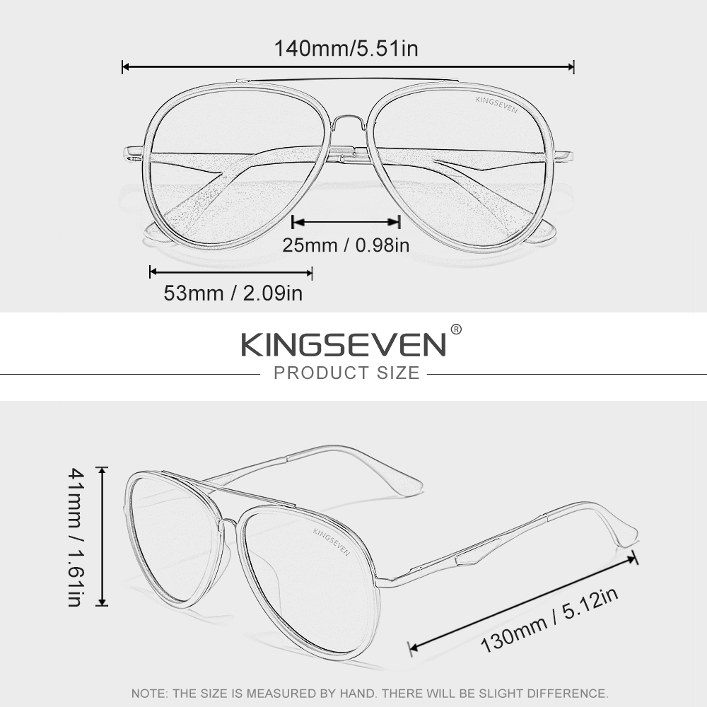 Lunettes de soleil polarisées classiques pour hommes de la marque KINGSEVEN, lunettes de soleil pilote UV400, lunettes de conduite pour femmes