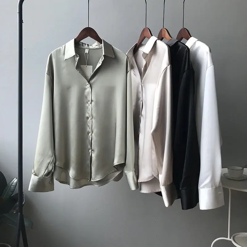 Chemisier vintage à manches longues pour femmes, chemises pour femmes, vêtements pour femmes, automne, 2024