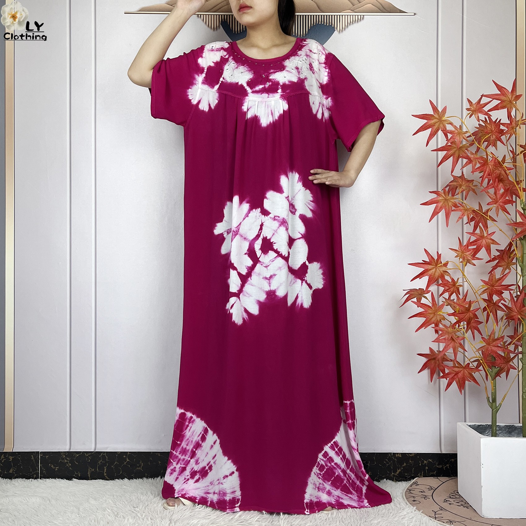 Robe musulmane en coton imprimé floral pour femmes, robes de soirée décontractées, vêtements Abaya africains Maxi, mode de vacances, adt Islam, nouveau