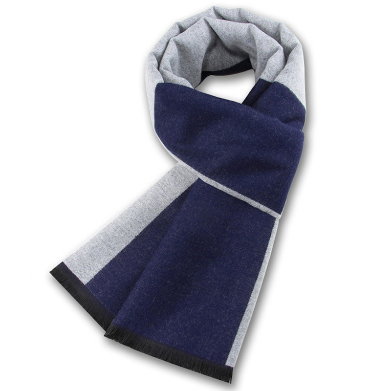 Hommes écharpe pour homme hiver copie cachemire châle marque de luxe écharpe doux garder au chaud en plein air gris tricot foulard hommes châle Wrap cadeau