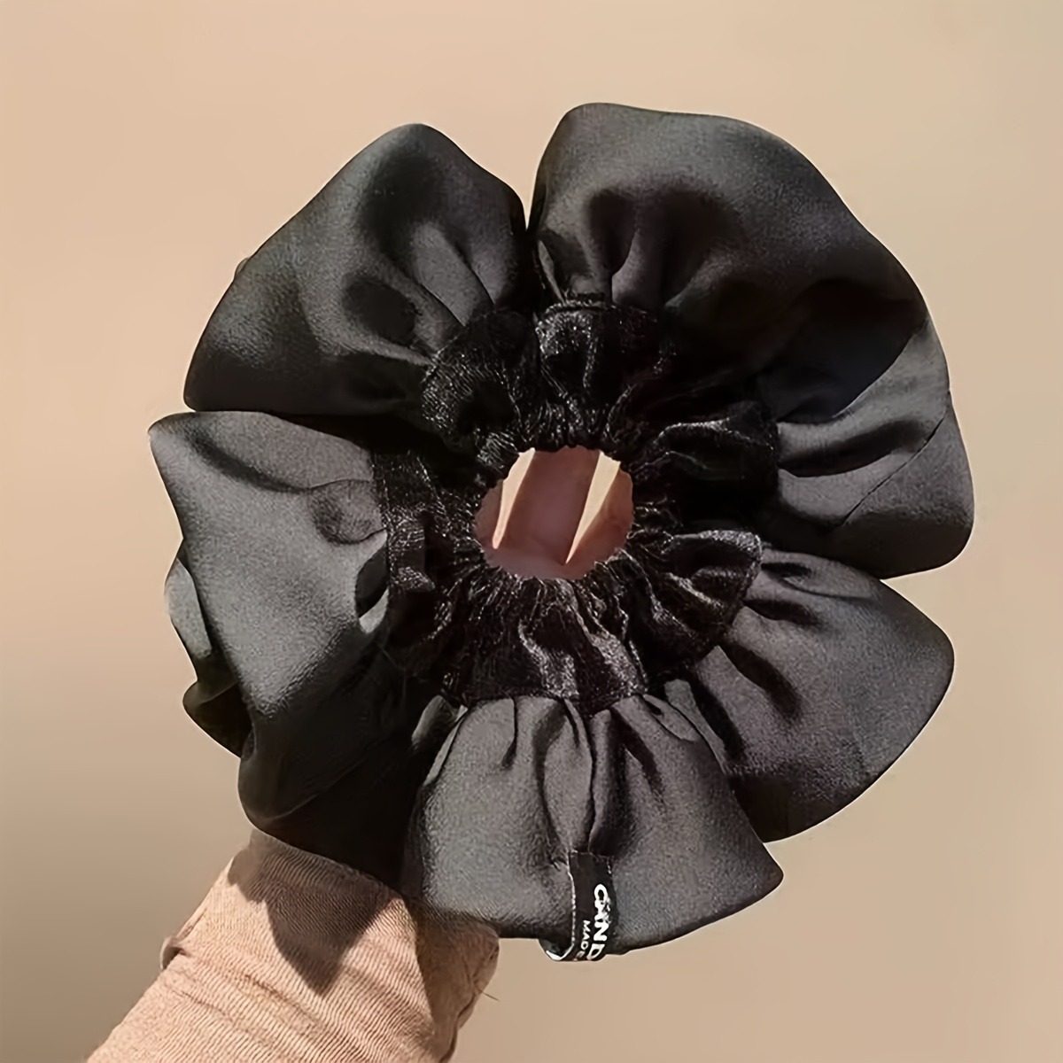 Grande boucle de cheveux florale avec Texture satinée, bandeau moelleux français élégant, cheveux enroulés, accessoire de bandeau pour gros intestin, 1 pièce