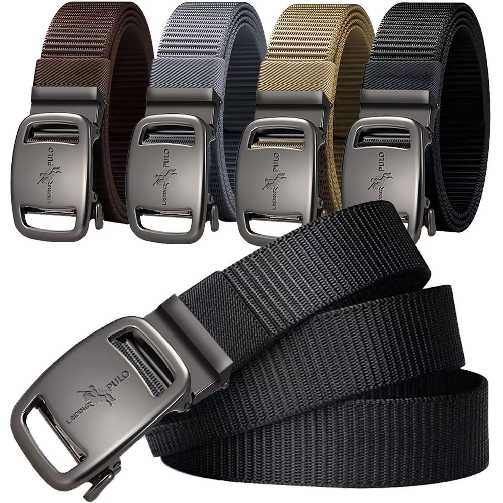 Ceinture noire automatique pour hommes, ceinture en toile de qualité, ceinture simple décontractée, ceinture de style sauvage, ceinture chimjeans, marque de luxe, affaires