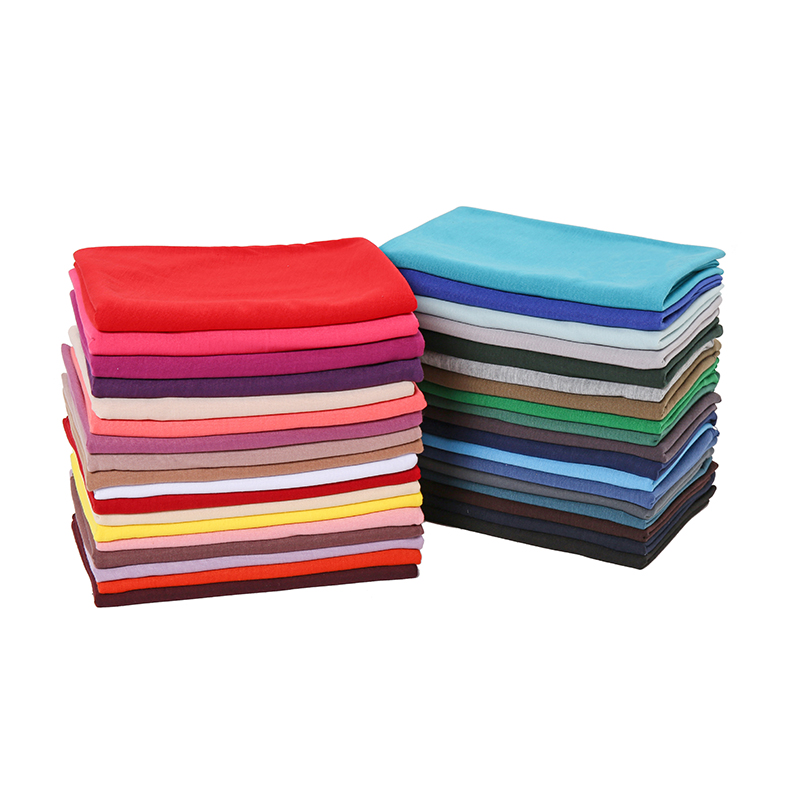 Foulard Hijab en Jersey Premium Grande Taille 180*85cm pour Femme, Châle en Coton, Turban Islamique, Voile Arabe, Écharpe de Tête Musulmane pour Femme