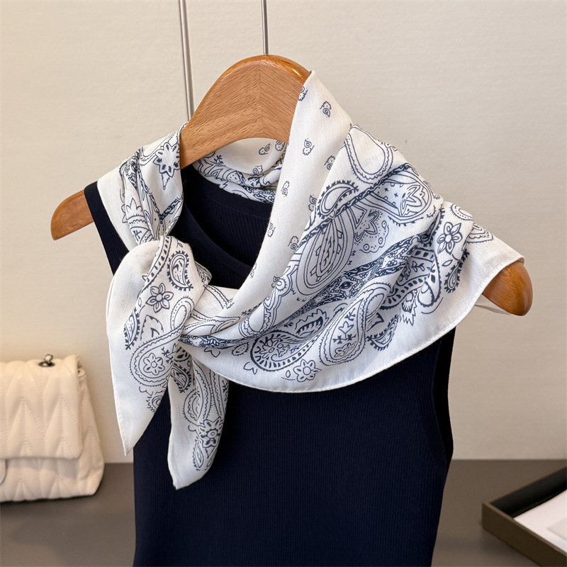 Écharpes carrées rétro à imprimé paisley 65*65cm, foulards en coton pour femmes, foulard doux, bandana, printemps automne, décoration chaude, enveloppes