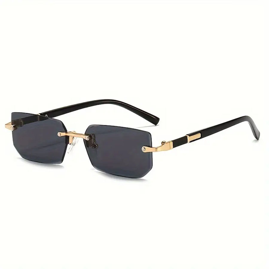 Lunettes de soleil rectangulaires sans bords, mode populaire pour femmes et hommes, petites lunettes de soleil carrées pour femmes et hommes, Oculos de voyage