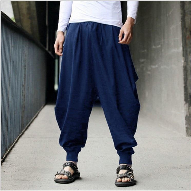 Hip Hop Punk Pantalon De brevMâle Taille Haute artificiel astique Harem Vintage adt fjrespzed S-5XL DNMY-852203