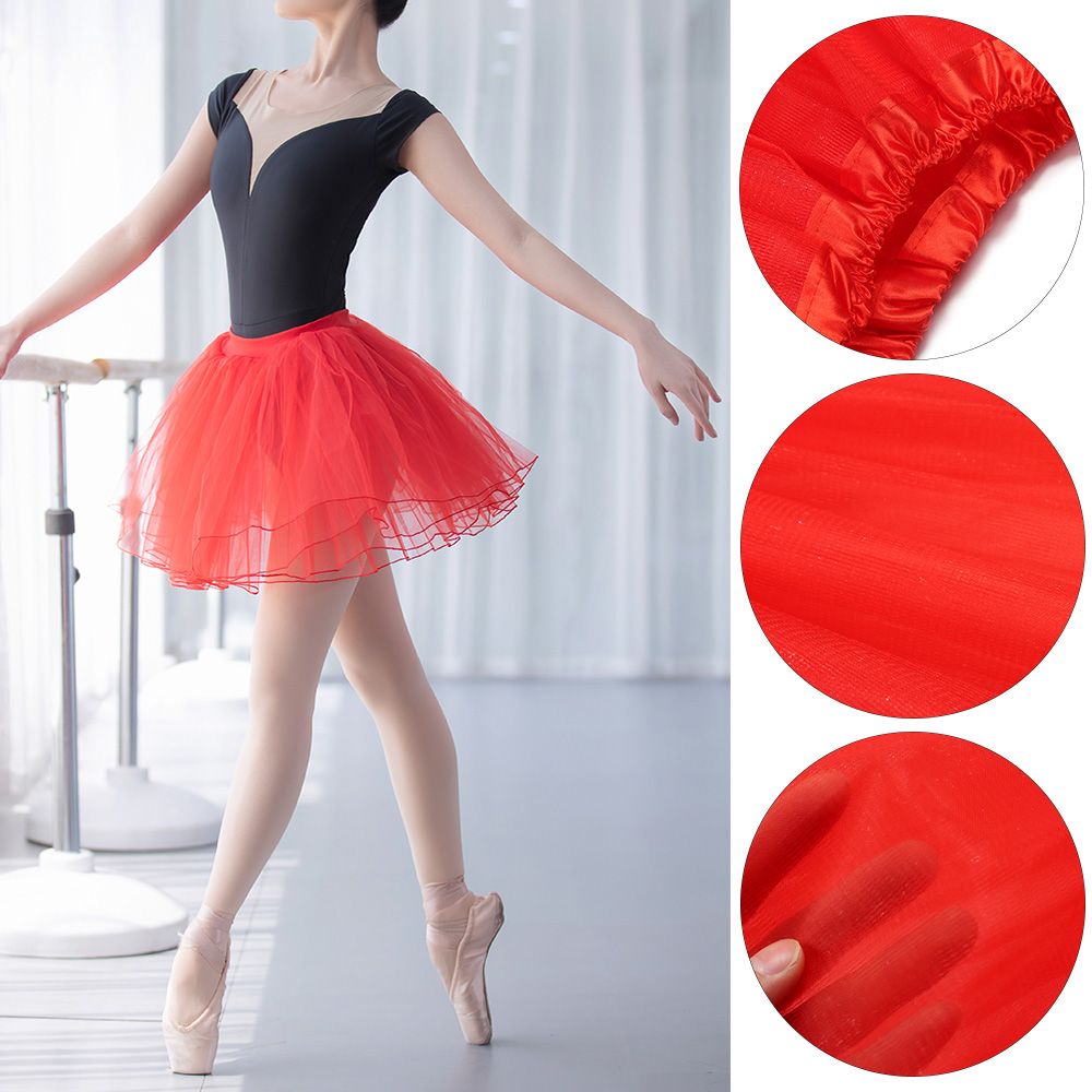 Jupes de danse élastiques plissées pour adultes, jupons Lolita, jupes de ballet, tutus