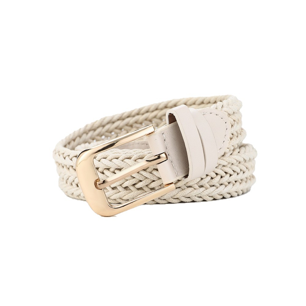 Ceinture en Corde de Chanvre Tressée Style Ethnique Rétro Vintage Non Perforée pour Femme – Tendance Populaire et Cool pour Robes, Pantalons et Jeans
