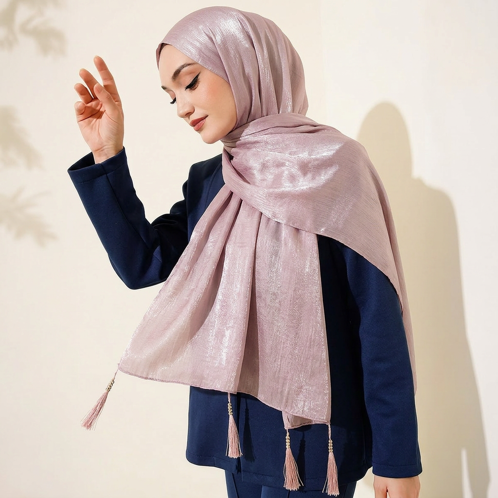 Foulard en satin de soie uni pour femme musulmane, châles longs, couvre-chefs islamiques pour femme, foulard à pompons de haute qualité pour le Ramadan 160*70cm