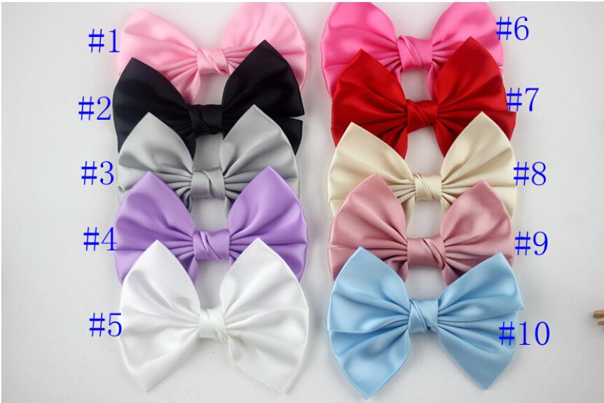 Bandeau en Satin Vintage pour bébé, nœuds de cheveux, accessoires de tête pour filles, nouveau-né, vente en gros, 4 pouces, 60 pièces/lot