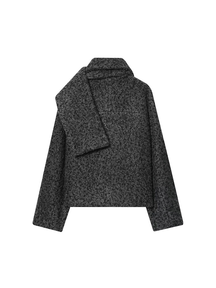 HH Manteau court élégant pour femme, col à revers, simple boutonnage, manches longues, chic et décontracté, style urbain, mode automne