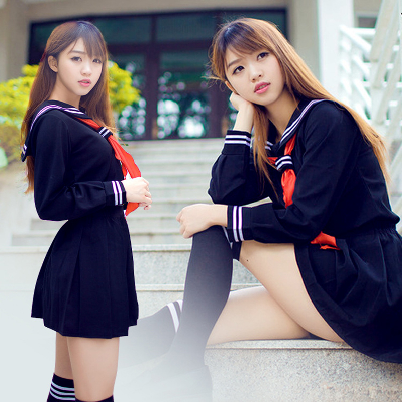 Uniformes scolaires japonais pour filles, Costume de marin de la marine, Costume de Cosplay Anime Hell Girl Enma Ai pour femmes, tenues de Costume