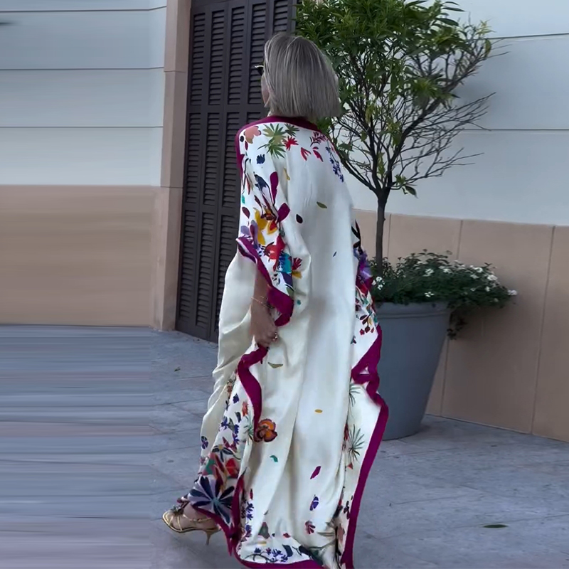 Robes imprimées pour femmes, robes bohèmes, kaftans pour femmes, mode 2026, robes amples pour femmes, robe maxi élégante, robe de plage