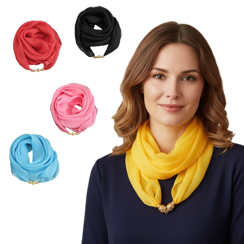 Écharpe magnétique en coton doux pour la protection du cou, 65x65cm, boucle magnétique, écharpe carrée, imprimé floral, foulard pour femmes, mode féminine