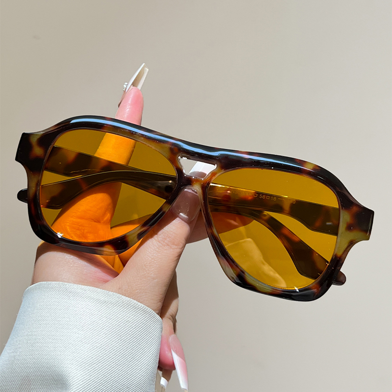 Lunettes de soleil vintage style pilote pour hommes et femmes, couleur unie, pour l'extérieur, avec double pont, décontractées, nouvelle collection