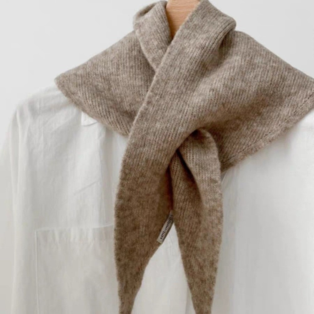 Nouveau coupe-vent cou plus chaud résistant au froid triangulaire tricoté écharpe tricoté chaud foulard cadeau
