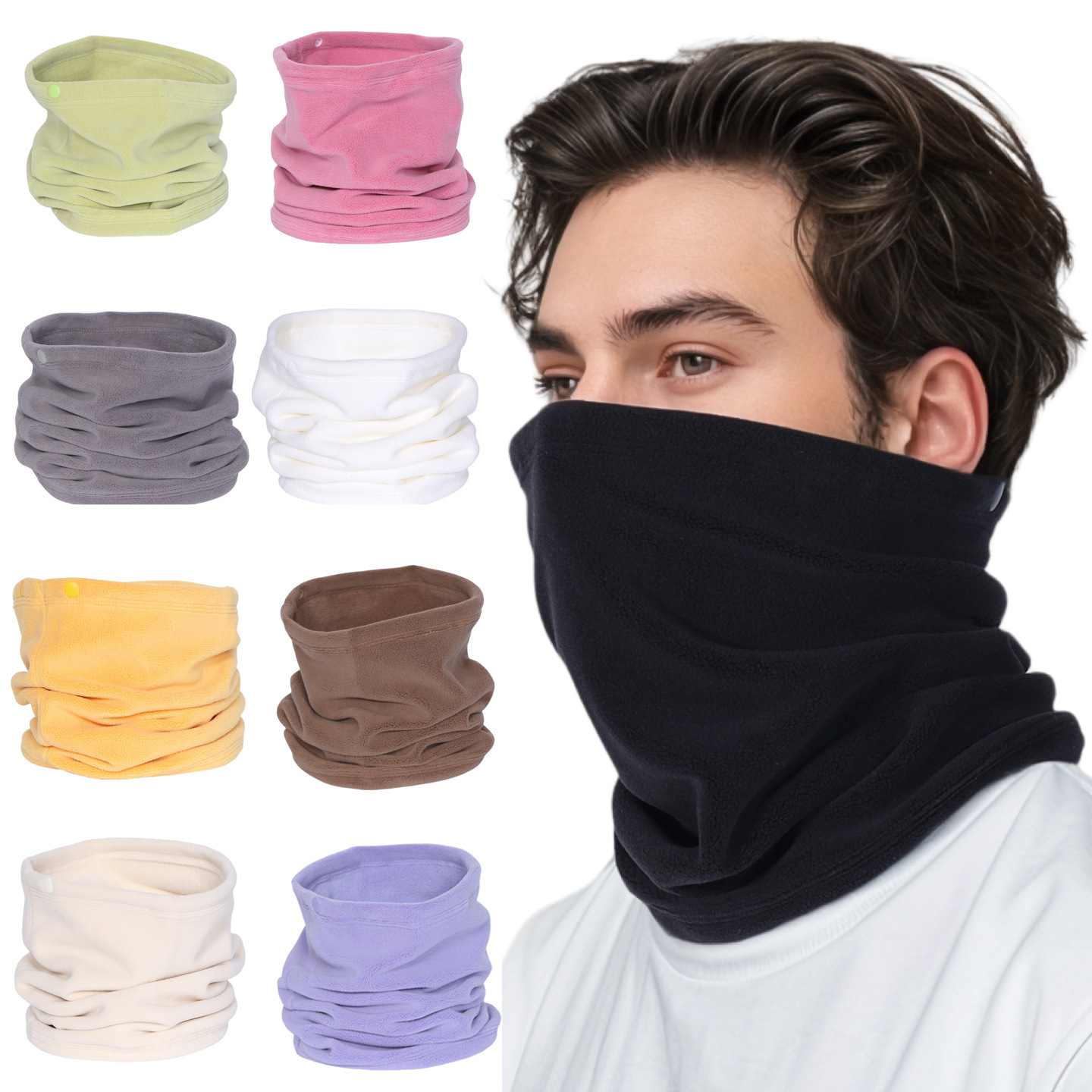 Écharpe de luxe en cachemire pour le ski hivernal, unisexe, coupe-vent et anti-froid, cache-cou polyvalent et cache-tête magique