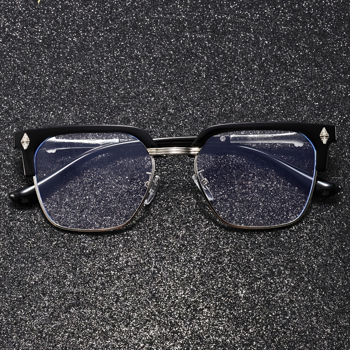 Lunettes transparentes à monture carrée pour hommes, style classique et moderne, basiques décontractées, article polyvalent pour le quotidien