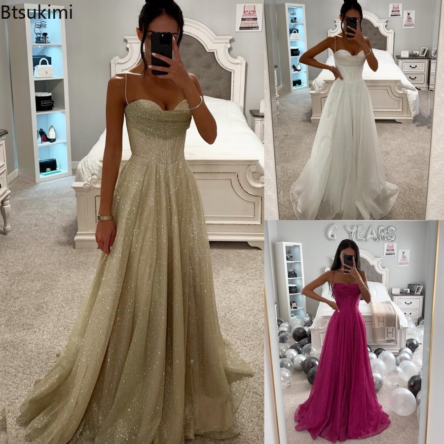 Bronzant or grande balançoire robe élégante licou Socialite fête Robes de soirée décontracté mode femmes bretelles longues Robes