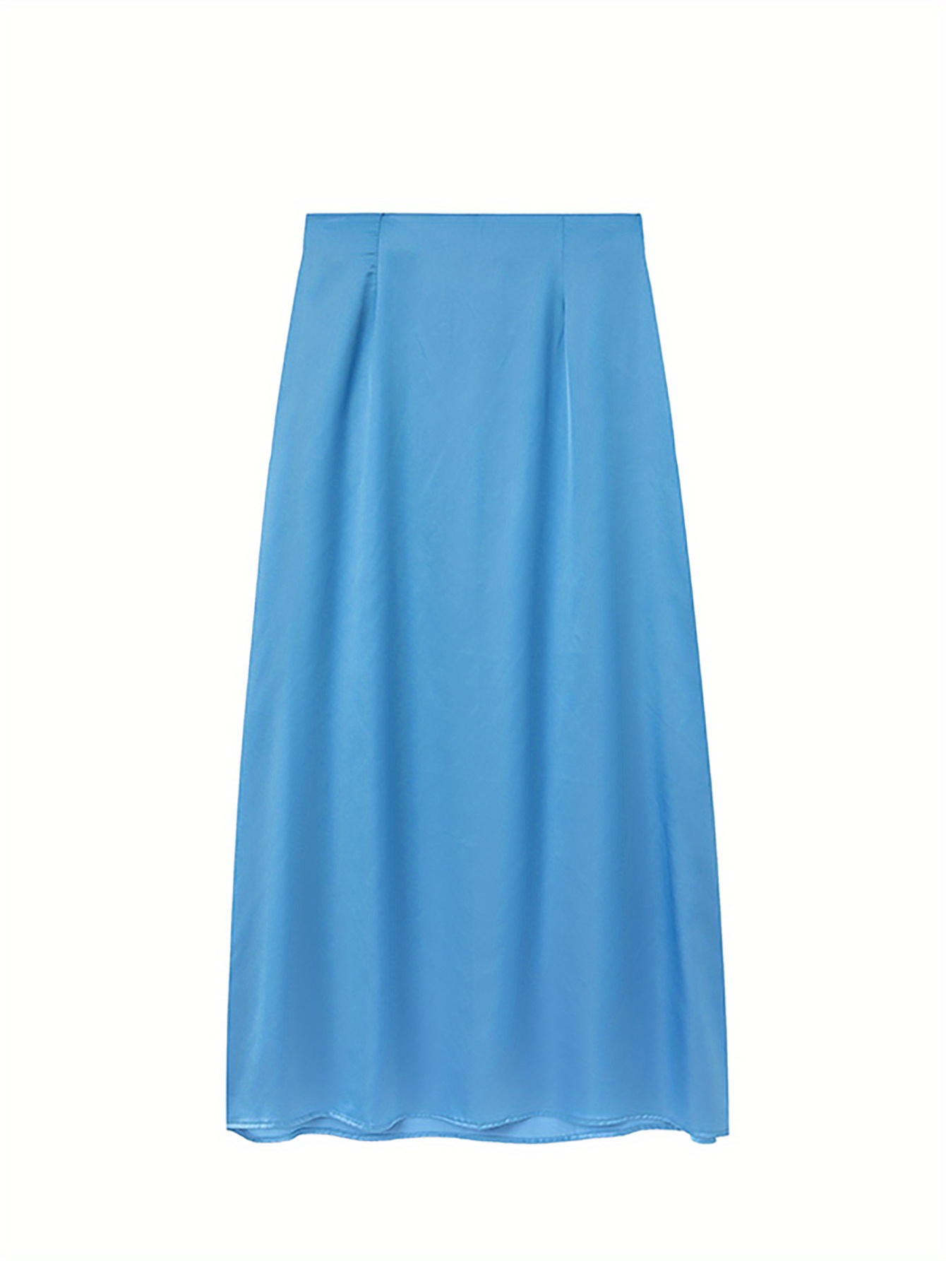 Jupe mi-longue en satin de soie simulée pour femme, style décontracté européen et américain, jupe enveloppante pour la mode transfrontalière