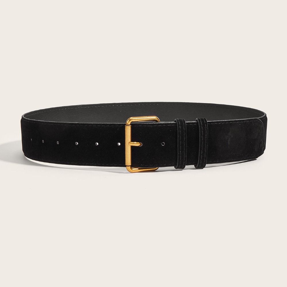 Femmes mode luxe Design daim cuir large ceinture à la mode décontracté boucle ardillon ceinture et polyvalent pantalon robe ceintures cadeaux