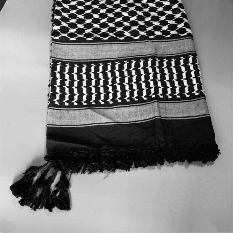Keffiyeh religieux pour adultes, Turban à motif Jacquard, écharpe arabe, foulard d'extérieur pour hommes, accessoire de cheveux de cyclisme