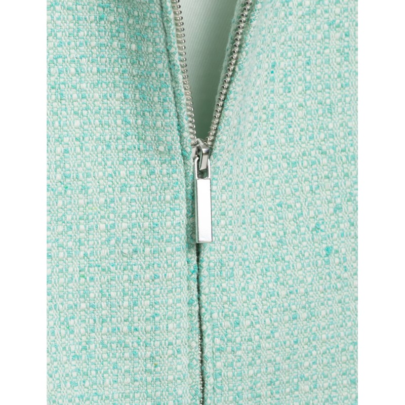 Veste texturée pour femme HipSeam avec fermeture éclair, nouvelle collection automne 2026, col rabattu, manches longues, manteau simple pour femme.