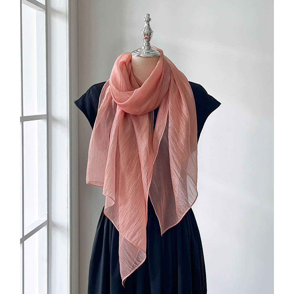 12 écharpes de couleur unie pour femmes, écharpes d'été en satin doux, écharpes fines et longues, hijab
