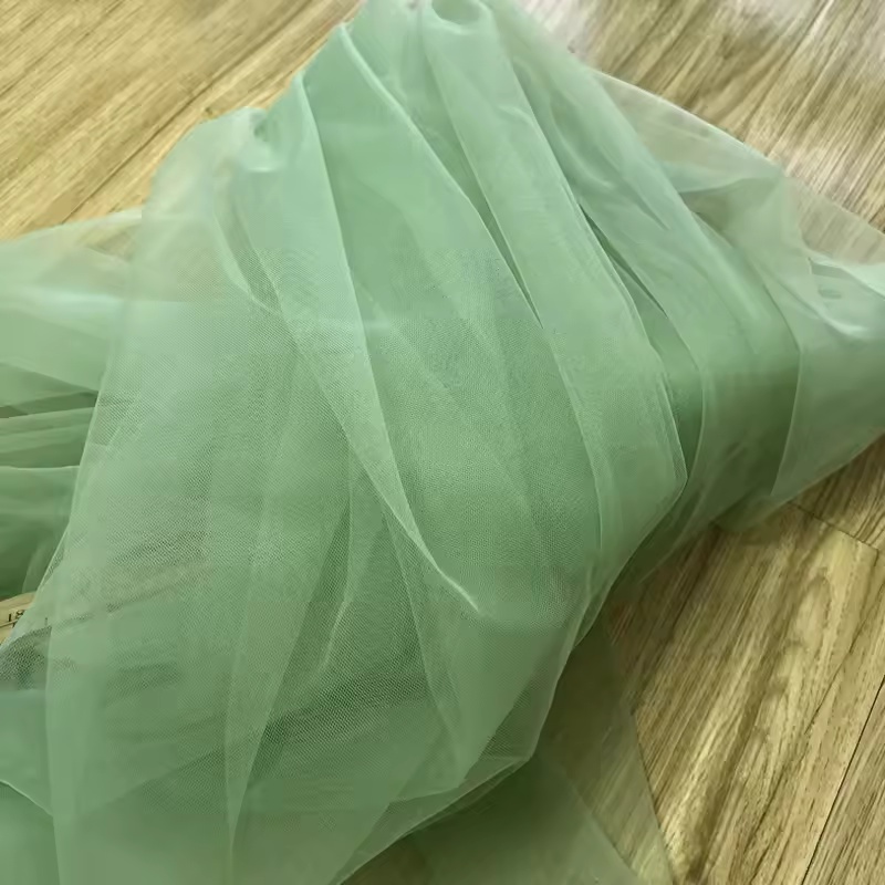 Tissu en Tulle vert avocat, robes de mariée douces, rideau de décoration pour vêtements, aménagement en maille d'olive, fil arrière de chaise, voile en filet