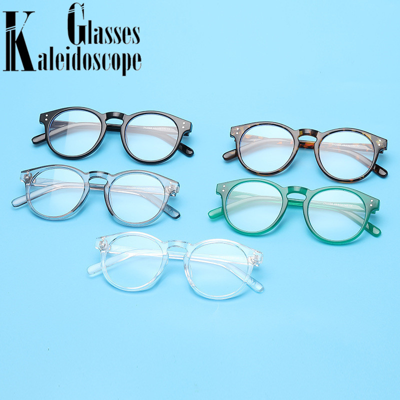 Anti lumière bleue lunettes rondes cadre femmes hommes Vintage lunettes rondes vert lunettes ordinateur myopie optique lunettes cadres