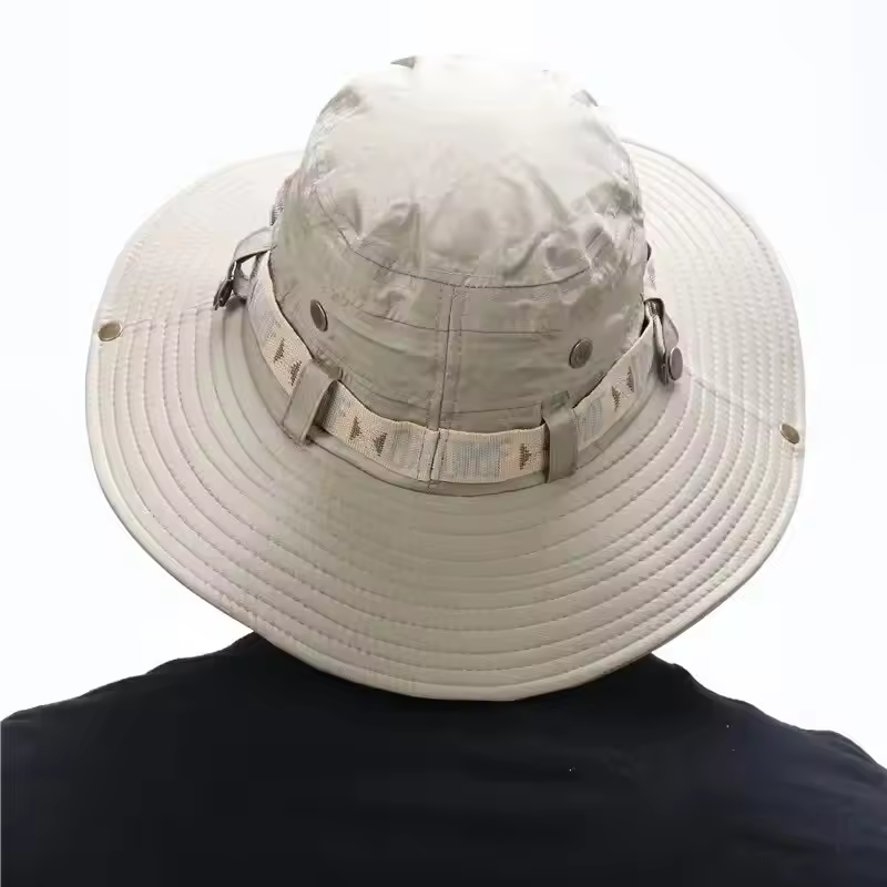 Chapeau Bob d'été pour homme, protection UV, large bord, style Panama, safari, chasse, randonnée, chapeau de pêcheur en maille, casquette de plage anti-UV