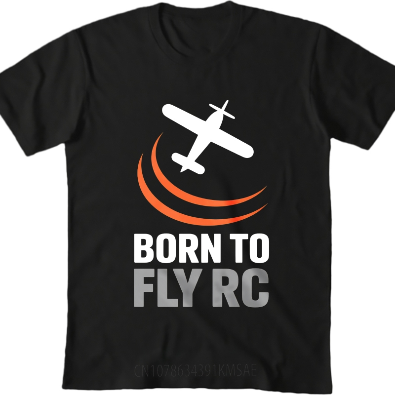 Mode été pour son t-shirt Born To Fly Rc avion Logo à manches courtes entraînement col rond T-shirt Hip-hop pas cher T-shirt
