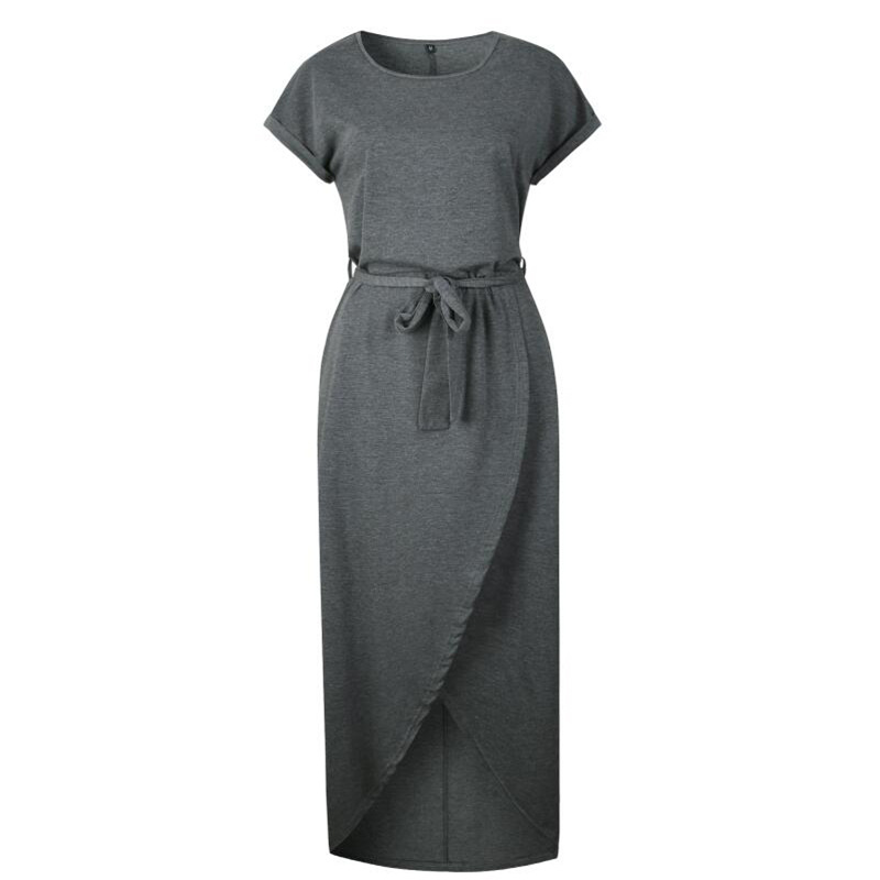 Robe maxi de plage brodée sur mesure pour femme, chemise à manches courtes, décontractée, sexy, à bandes, couleur unie