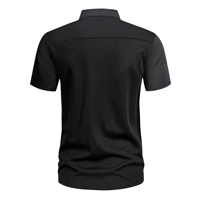 Veste de cuisine d'été pour homme, chemise blanche, uniforme de restauration, tenue de travail pour barbier, veste de boulanger à manches courtes, noir, gris