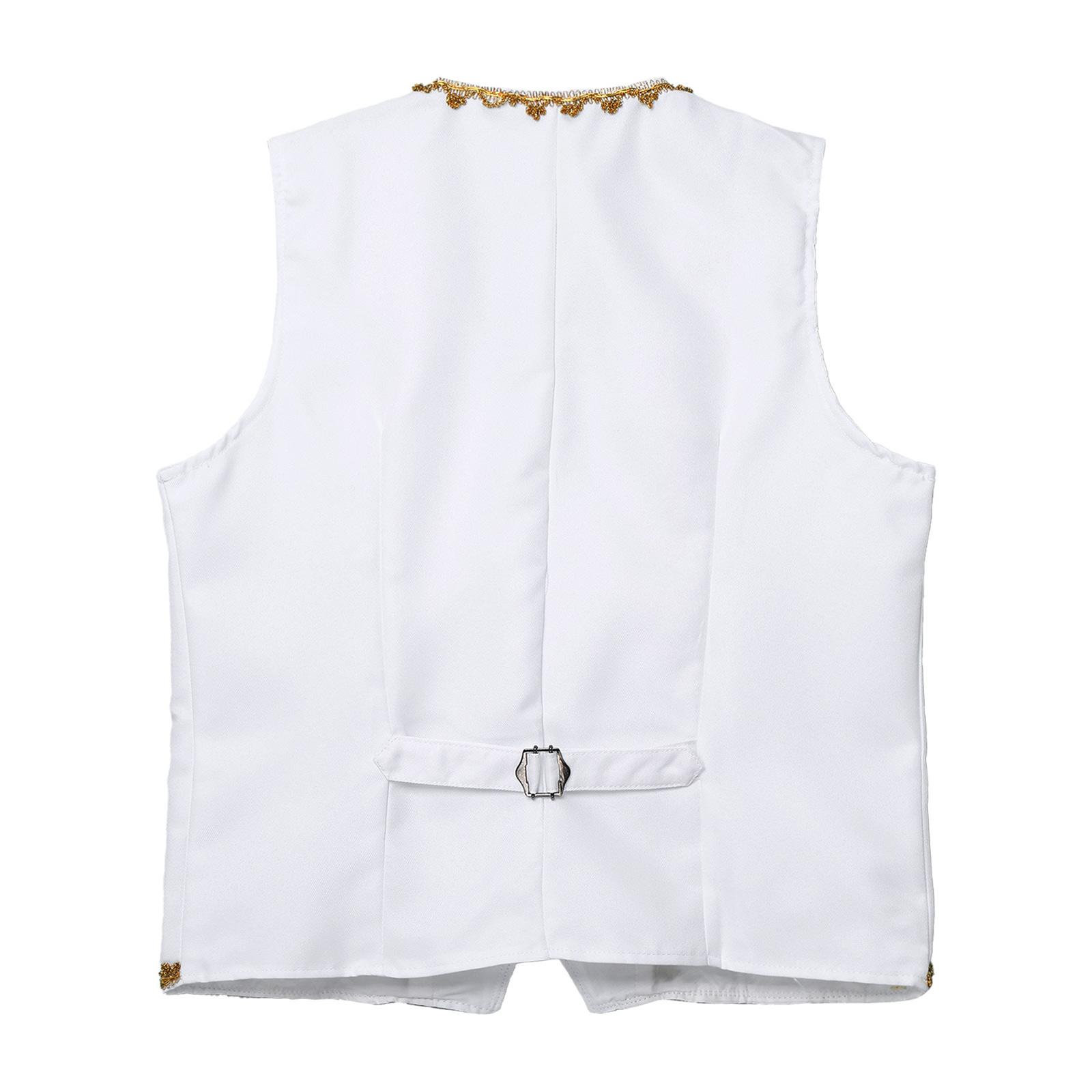 Gilet Vintage Victorien pour Homme, Broderie Dorée, Style Steampunk, Costume d'Halloween