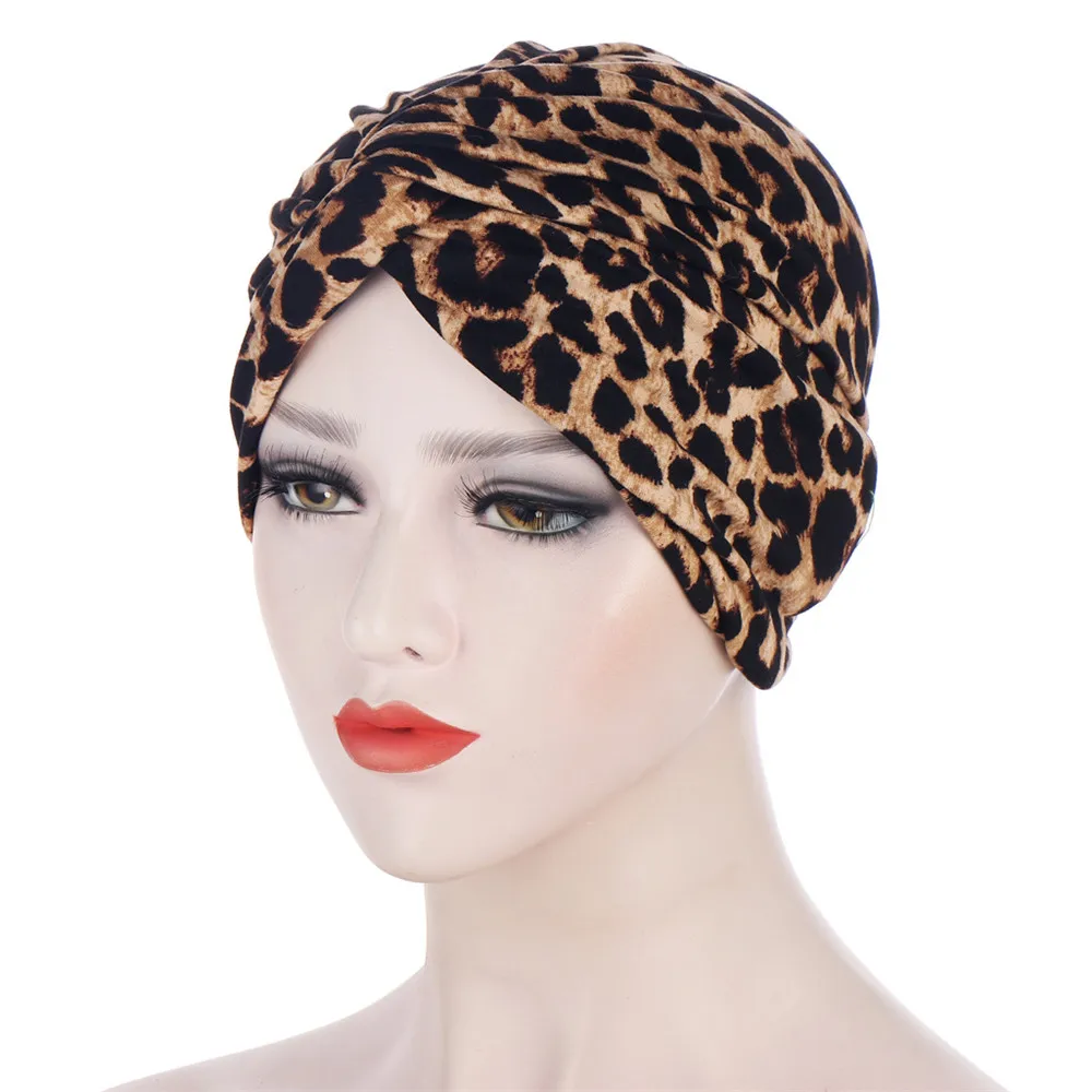 Turban intérieur imprimé avec nœud torsadé indien pour femmes musulmanes, Turban, couvre-chef, couvre-chef, perte de cheveux