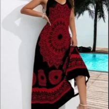 Robe bohème à bretelles pour femmes, grande taille, dos nu, été
