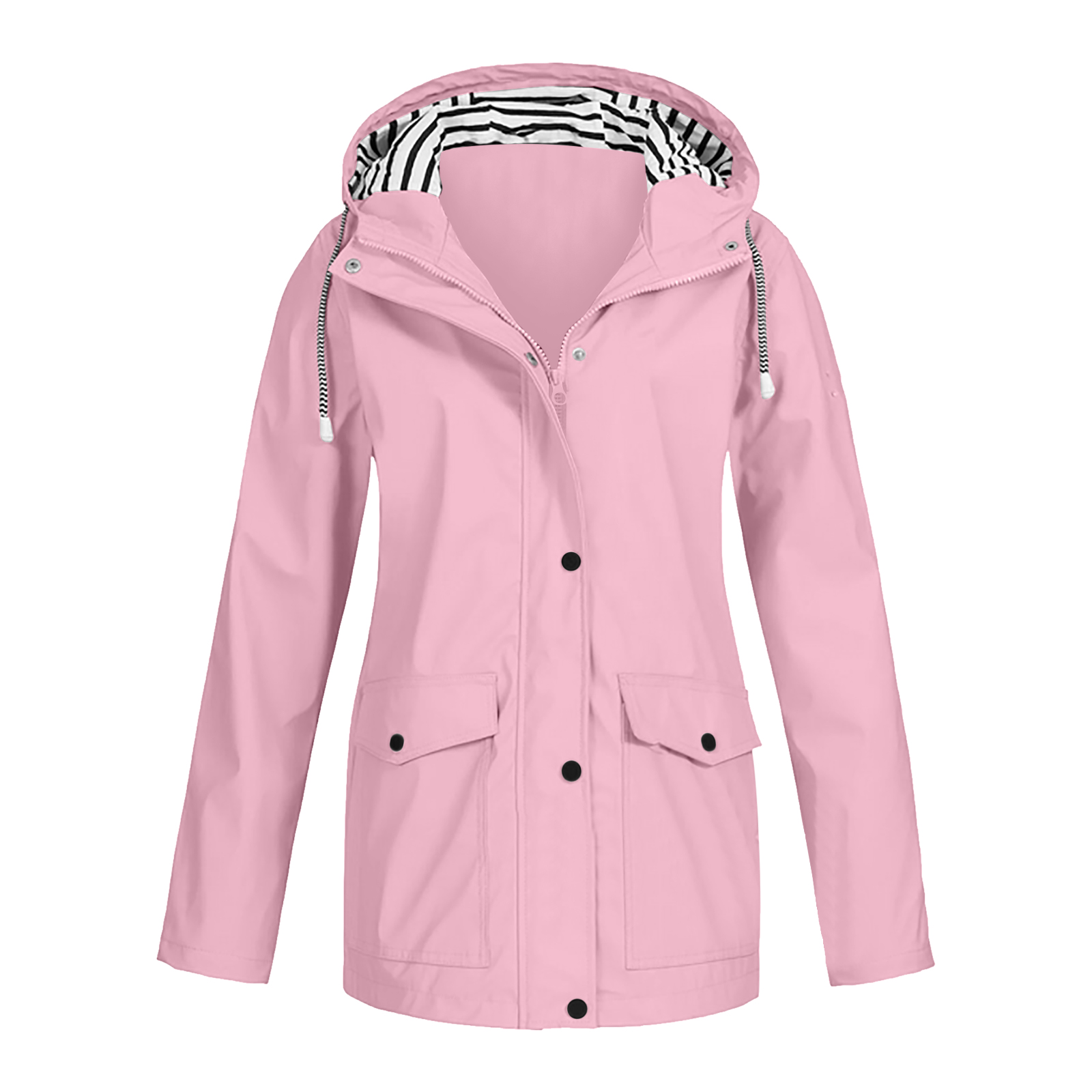 Veste de pluie pour femmes de grande taille, automne hiver, manches longues, capuche, manteaux légers, coupe-vent, softshell pour femmes