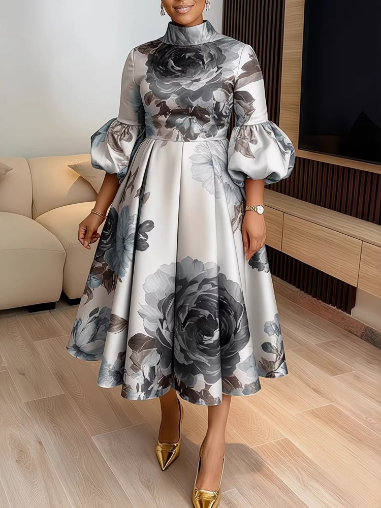 Robes pour femmes grandes tailles L-5XL, robes de printemps et d'été à manches 3/4, style streetwear décontracté, robes midi grandes tailles 3XL 4XL, robes surdimensionnées
