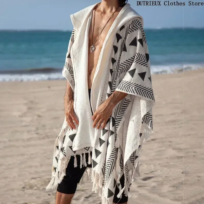 Vêtements de protection solaire de plage décontractés pour hommes, style bohème, châles College de vacances, adaptés aux cardigans pour hommes, de tous les éléments