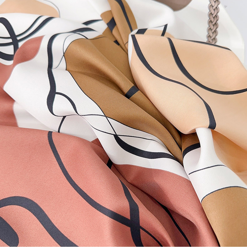 Foulard carré en sergé pour femmes, châle imprimé, enveloppes de la présidence féminine, foulard pour les cheveux, bandana pour les mains, foulards pour la tête, hijab, crème solaire de plage, 90cm