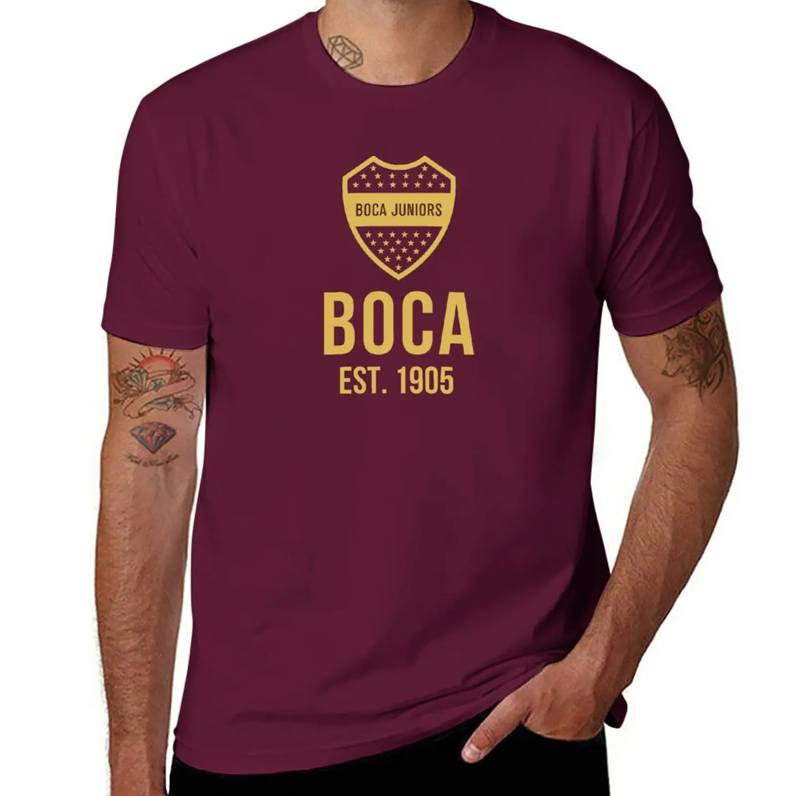 T-shirt court Boca Gold Manga pour hommes, Streetwear, Hiphelicopter, Vêtements pour hommes, Vêtements de créateurs, Vêtements de médicaments, Blanc uni, Nouveau